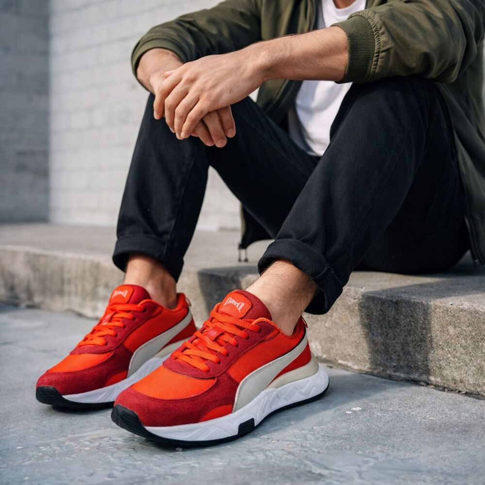 Puma Wild Rider Pickup Men’s US 9.5 Urban Red Sneakers | 381637-03